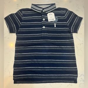 ⭐️Next boy’s baby blue stripe polo shirt Age 3-4 NWT